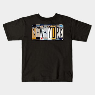 New York License Plates Kids T-Shirt